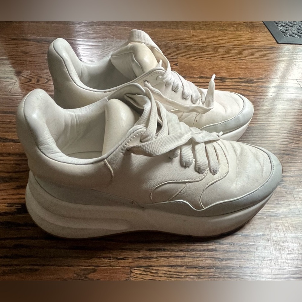 Alexander McQueen White Leather Oversized Sneakers Size 39 (US 8.5)